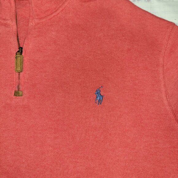 Polo Ralph Lauren Sweater Mens Medium Quarter Zip Pullover Classic Pony Logo - Picture 11 of 16